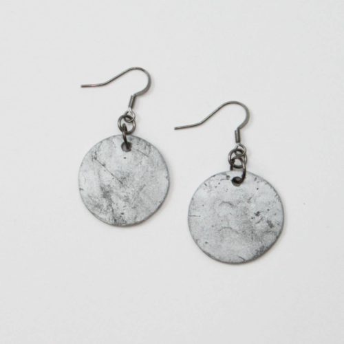 Grey Silver Shell Heidi Earrings