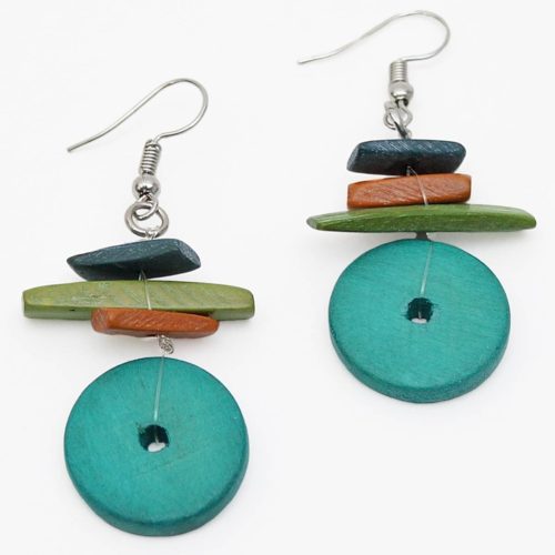 Blue Green Elaine Earrings