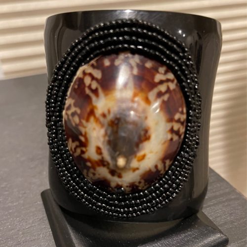 Black and Brown Shell Cuff Bracelet
